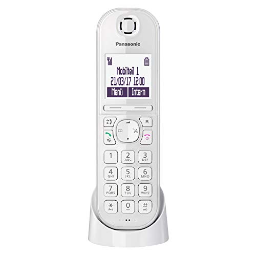 Panasonic Telefono Ip Dect Kx-Tgq200Gw (Cordless, Compatibile Con Cat-Iq 2.0, Modalità Vivavoce, Blocco Chiamante, Eco-Plus, Telefono Digitale) Bianco