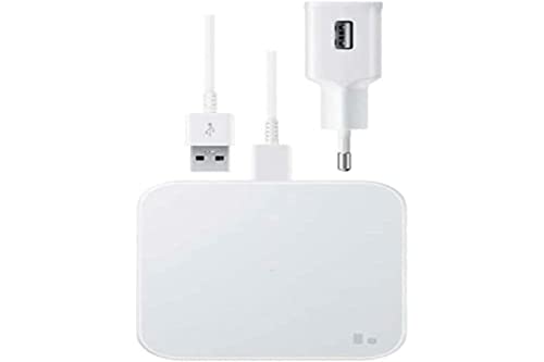 Samsung Ep-P1300T Wireless Charger Pad Con Adattatore Di Ricarica, White