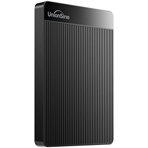 Unionsine Hard Disk Esterno 2,5" 500Gb Ultra Slim Portatile Usb3.0 Sata Hdd Storage Per Pc, Macbook, Ps4, Ps5, Xbox Series, Wii U, Tv (Nero) Hd2510