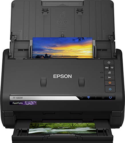 Epson Fastfoto Ff-680W Scanner Rapido Con Alimentatore Automatico, 600 Dpi, 45 Ppm, Multiformato, Wi-Fi, Acquisisce, Modifica E Condividi, Software Oc