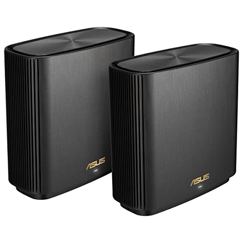 Asus Zenwifi Xt9 2 Pack, Sistema Wifi 6 Mesh Con Mobile Tethering, Alternativa Ai Router 4G 5G, Tribanda Ax7800, Fino A 530 M2, Wifi A 7,8 Gbps, 3 Ssi