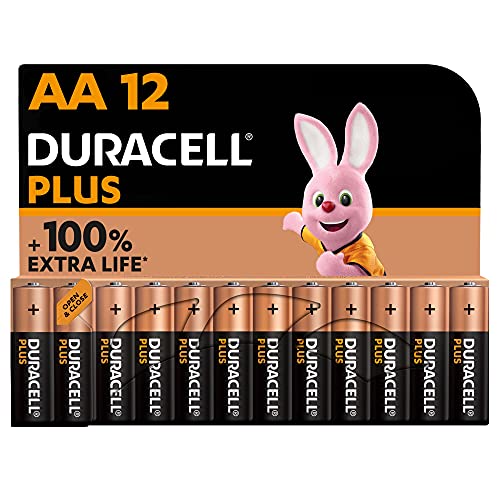 Duracell Batterie Plus Aa (Pacco Da 12) Alcalina 1.5V - Fino Al 100% Di Extra Durata - Affidabilità Per I Dispositivi A Uso Quotidiano - 0% Plastica N