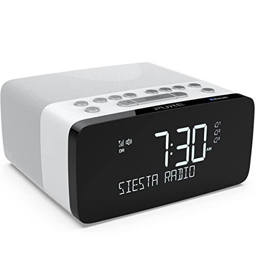 Pure Siesta Charge Radiosveglia Con Carica Wireless Per Cellulari (Radio Digitale Con Dab/Dab+, Radio Fm/Fm, Bluetooth, Usb, Aux, 40 Stazioni Preimpos