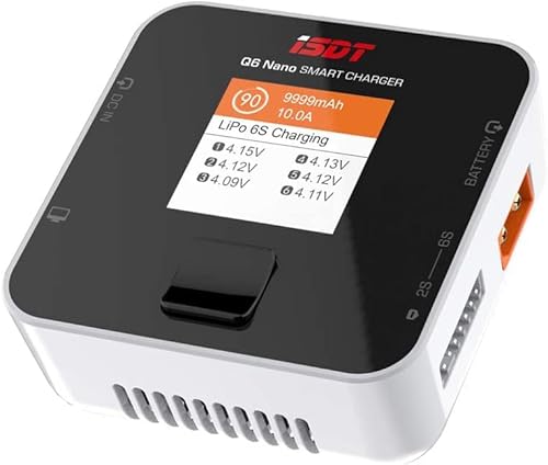 Yunique Green-Clean-Power - Isdt Q6 Nano Caricatore/Scaricatore Di Bilanciamento | 200W 8A Per 2-6S Lipo Li-Hv Li-Ion Nimh | Display Lcd, Raffreddamen