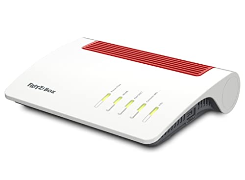 Avm Fritz!Box 5590 Fiber (Wi-Fi 6 Modem In Fibra Ottica (Wlan Ax), Fino A 2.400 Mbit/S (5 Ghz) E 1.200 Mbit/S (2,4 Ghz), Rete Wi-Fi, Base Dect, Porta