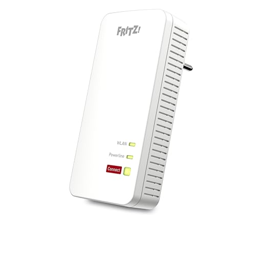 Avm Fritz!Powerline 1240 Ax - Adattatore Singolo Gigabit Powerline Con Wi-Fi 6, Punto Di Accesso Wi-Fi, Ideale Per Streaming Multimediale, Video Hd, I