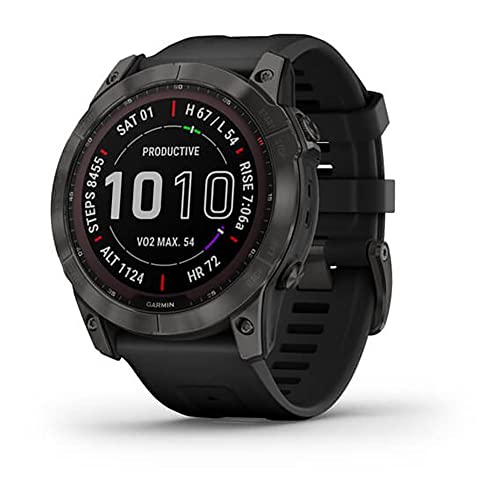 Garmin Orologio Gps Fēnix® 7X Sapphire Solar, Schwarz-Schiefergrau Titan