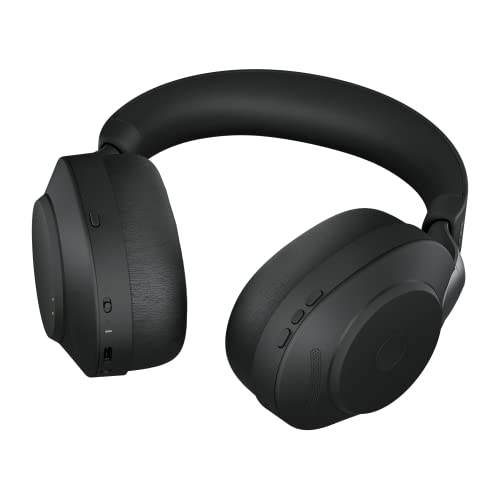 Jabra Evolve2 85 Wireless Pc Headset With Charging Stand – Noise Cancelling Uc Certified Stereo Headphones With Long-Lasting Battery – Usb-C Bluetooth