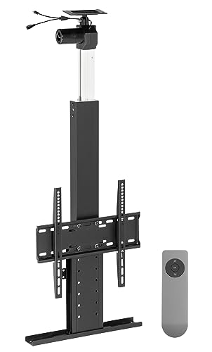 My Wall Hp64L Motorizzato Tele-Lift Da Installare In Soffitto, Supporto Da Soffitto Tv, Altezza Regolabile 32-55 Pollici, Portata Fino A 45 Kg, Con Te
