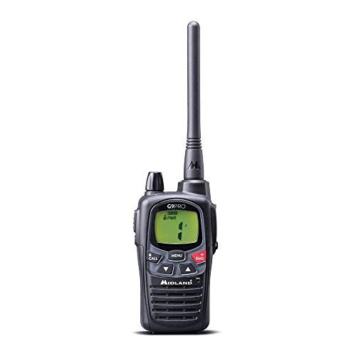 Midland G9 Pro Radio Ricetrasmittente Ipx4 Waterproof Walkie Talkie Outdoor 32 Canali Pmr446 - 1 Ricetrasmettitore, Batterie Ricaricabili Aa 1800 Mah,