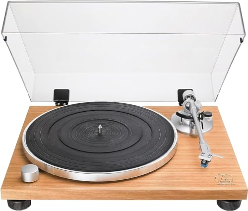 Audio-Technica Lpw30Tk Giradischi Manuale Con Trazione A Cinghia E Base In Legno Teak