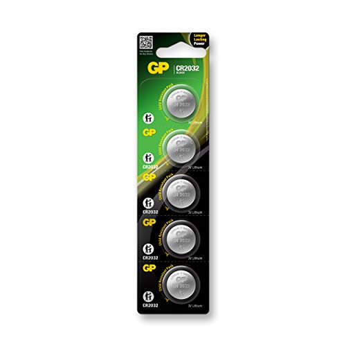 Gp Batteries Cr2032 Celle Al Litio Batteria,3V, 1 Blister Con 5 Unità
