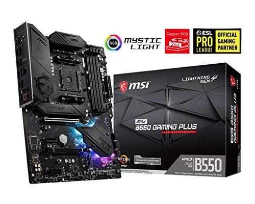 Msi Mpg B550 Gaming Plus Atx Scheda Madre Gaming Amd Am4 Ddr4 M.2 Usb 3.2 Gen 2 Hdmi Atx, Amd Ryzen 5000 Series