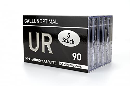 Gallunoptimal Cassette Audio Ur90 90 Min. Cassette Vuote, Confezione Da 5