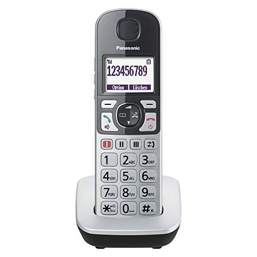 Panasonic Kx-Tgq500Gs Senior Phone (Telefono Cordless Ip Dect (Cordless) Con Pulsanti Grandi, Pulsante Di Emergenza, Telefono Ritirato Per Apparecchi