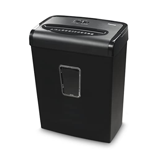 Hama Distruggidocumenti Professionale Home Office (Taglio A Particelle, Trituratore, Elettrico, 8 Fogli Di Carta, Trituratore In Plastica, Cestino Da