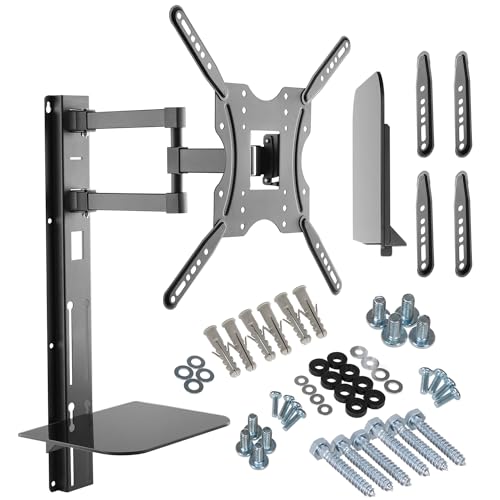 Maclean Supporto Per Televisore Con Mensola 32-55’’, Peso Massimo 30Kg (Mc-772)