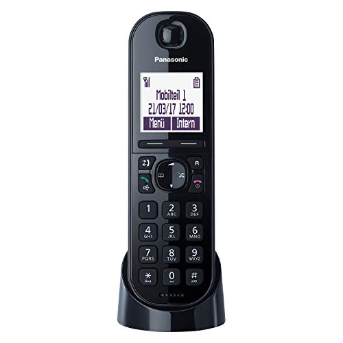 Panasonic Kx-Tgq200Gb Telefono Dect Ip, Senza Fili, Compatibile Cat-Iq 2.0, Telefono Digitale, Nero