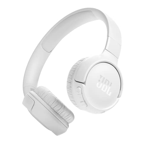Jbl Tune 520Bt Wireless On-Ear Kopfhörer – Mit Jbl Pure Bass Sound, Bluetooth Und Leichtem, Faltbarem Design – Bis Zu 57 Stunden Musikwiedergabe – Wei