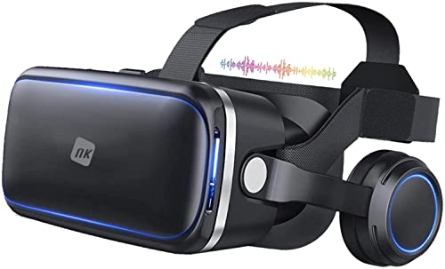 Nk Occhiali 3D Vr Per Smartphone – Visore Intelligenti Di Realtà Virtuale Con Audio Per Smartphone Tra 4,7" - 6,53", Angolo Visione 90-100º, Rotazione