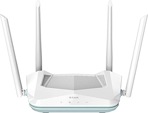 D-Link R15 Router Smart Eagle Pro Ai Ax1500 Con Wi-Fi Ai Mesh, Ottimizzatore Del Traffico, Parental Control, Porte Gigabit, Mu-Mimo, 1024 Qam, Ofdma,