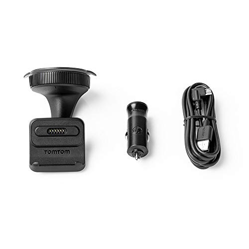 Tomtom Supporto Per Parabrezza Click-And-Drive Più Caricabatterie Per Auto E Cavo Usb Per Alcuni I Modelli Tomtom 5'' E 6'' Go, Go Professional E Go E
