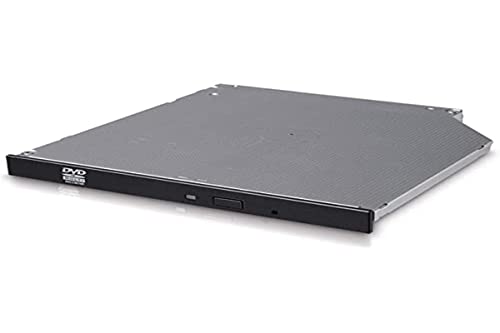 Hitachi-Lg Gud1N Internal Dvd Drive, Slim 9.5 Mm Dvd Player/Writer For Laptop/Desktop Pc, Windows 10 Compatible, 8X Read/Write Speed - Black
