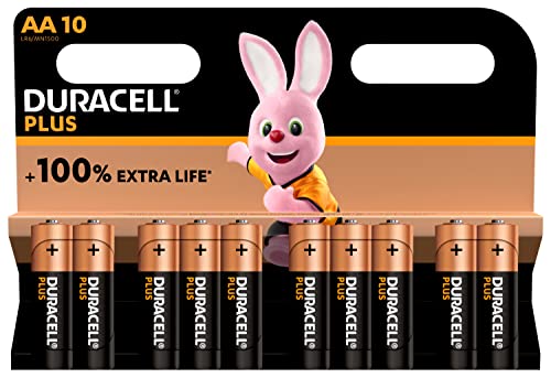 Duracell Plus 163553 - Batterie Alcaline Aa Mignon 1,5 V, Lr6 Mn1500, Confezione Da 10