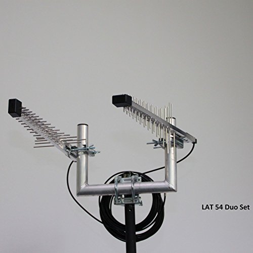 Wittenberg Lat 54 Duo - Set Di 2 Antenne Per Rete Wireless Lte-City, Colore: Grigio