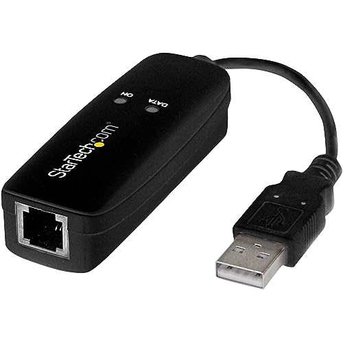 Startech.Com Modem Fax Usb 2.0 - Modeme Sterno Da 56K Per V.92 - Modem/Dongle/Adattatore Hardware Per Computer/Portatile Da Usb A Presa Telefonica - M