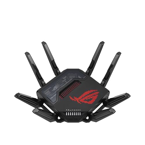 Asus Rog Rapture Gt-Be98 Router Wifi 7, Quad Band 320 Mhz, 4096-Qam, Multi-Link, Doppie Porte 10G, Wan Di Backup, Sicurezza Di Rete, Supporto Aimesh,