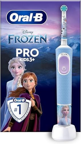 Oral-B Spazzolino Elettrico Per Bambini Pro Kids, Disney Frozen, 1 Spazzola Morbida, 1 Spazzola Morbida, Timer E Vibrazioni, Batteria Ricaricabile, 4