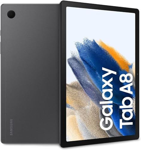 Samsung Galaxy Tab A8 Tablet Wi-Fi Ram 4 Gb 128 Gb, Android 11, Grigio, 10.5 Pollici, 2022 [Versione Italiana]