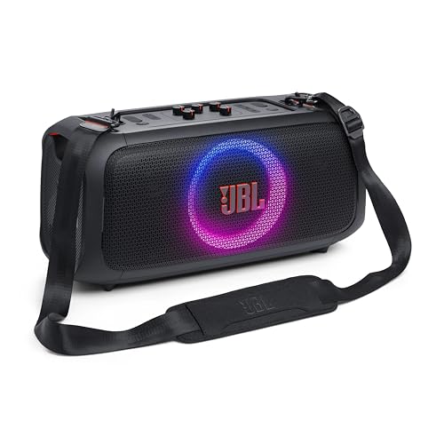 Jbl Partybox On-The-Go Essential Speaker Portatile Wireless Per Feste, Con Luci Integrate E Bassi Profondi, Protezione Splashproof Ipx4, Microfono Wir