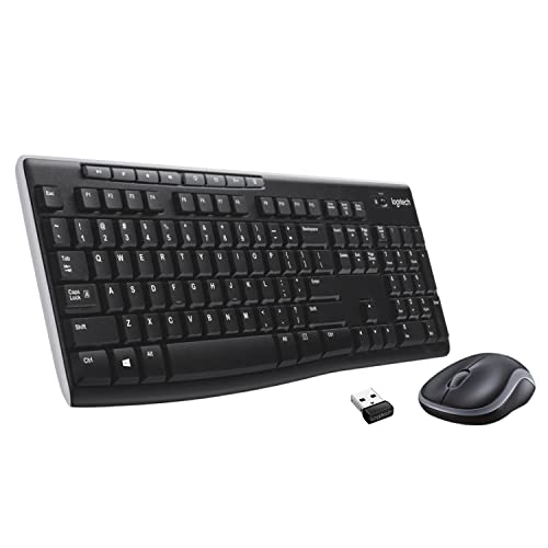 Logitech Mk270 Combo Tastiera E Mouse Wireless Per Windows, 2,4 Ghz Compatto, 8 Tasti Multimediali E Di Scelta Rapida, Durata Della Batteria 2 Anni, P