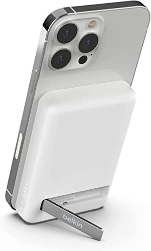 Belkin Batteria Esterna Wireless Magnetica Da 5000 Mah, Caricabatteria Portatile Con Magsafe, Ricarica Passante, Uscita Da 7,5 W, Ingresso Da 10 W, Su
