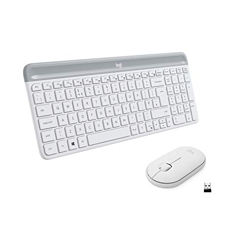 Logitech Mk470 Kit Mouse E Tastiera, Layout Italiano Qwerty, Bianco