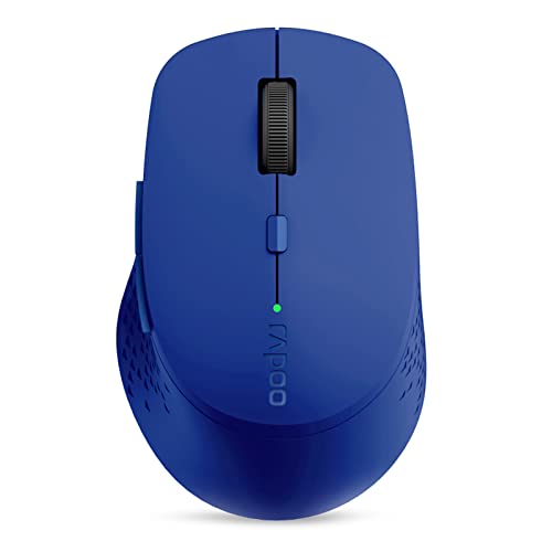 Rapoo Myš M300 Silent Wireless Optical Mouse, Multi-Mode: 2.4 Ghz, Bluetooth 3.0 & 4.0, Blue