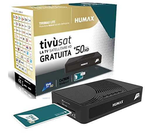 Humax – Ricevitore Satellitare Hd Con Codifica S2 Hd-3601S2 + Scheda Tivùsat