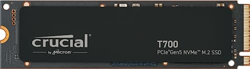Crucial T700 1Tb Gen5 Nvme M.2 Ssd - Fino A 11.700 Mb/S - Directstorage Abilitato - Ct1000T700Ssd3 - Gioco, Fotografia, Video Editing E Design - Unità