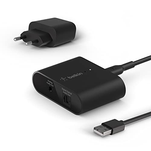 Belkin Soundform Connect Airplay 2 (Adattatore Audio Per Lo Streaming Wireless, Ingressi Audio Ottico E 3,5 Mm Per Iphone, Ipad, E Altri Dispositivi C