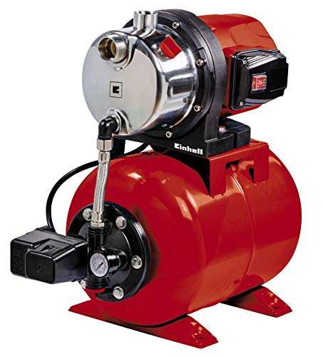 Einhell Hauswasserwerk Gc-Ww 1046 N (1050 W, Portata Massima 4600 L/H, Pressione Massima Di Mandata 4,8 Bar, Pressostato, Manometro, Serbatoio Da 20 L