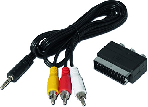 Technisat Con Jack Rca/Scart Adapter Set Per Technisat Ricevitore (Cristallina Digipal T2 Hd E Digipal T2 Dvr, Digit S3 Hd, Digit S3 Dvr) Nero