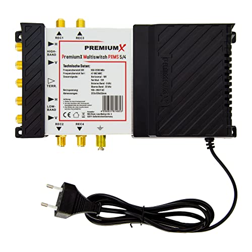 Commutatore Satellitare 5/4 Sat Multiswitch Per La Ricezione Di Una Posizione Satellitare - 4 Uscite Per Quattro Ricevitori Digitale