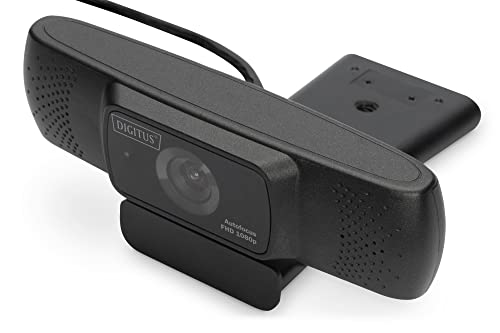 Digitus Webcam Full Hd 1080P Con Autofocus, Grandangolo