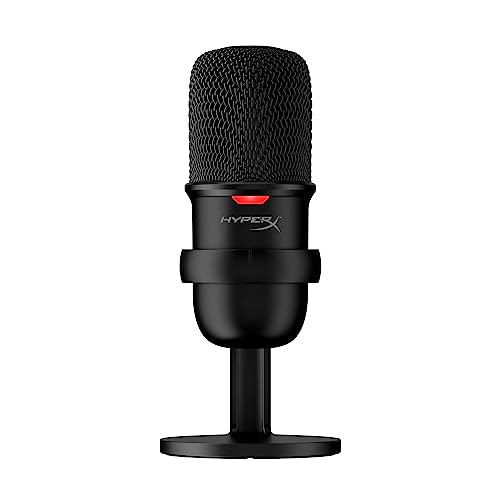 Hyperx Solocast – Microfono Da Gaming, Usb A Condensatore, Per Pc/Ps5/Ps4, Con Sensore "Tap-To-Mute", Per Gaming, Streaming, Podcast, Twitch, Youtube,