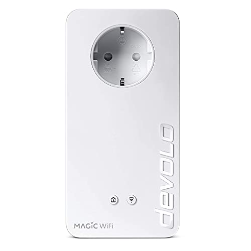 Devolo Adattatore Di Estensione Magic 2 Wifi Next, Adattatore Powerline Wlan - Fino A 2.400 Mbps, Dlan 2.0, Bianco