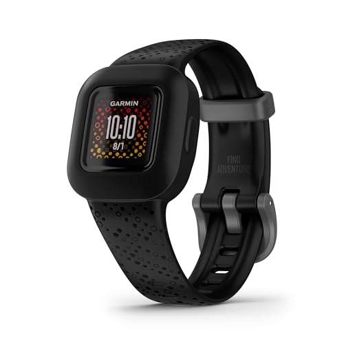 Garmin Vivofit Jr.3 (Black), Orologio E Activity Tracker Per Bambini, Display A Colori, Passi, Sonno, Cinturino In Silicone, App Interattiva, Autonomi