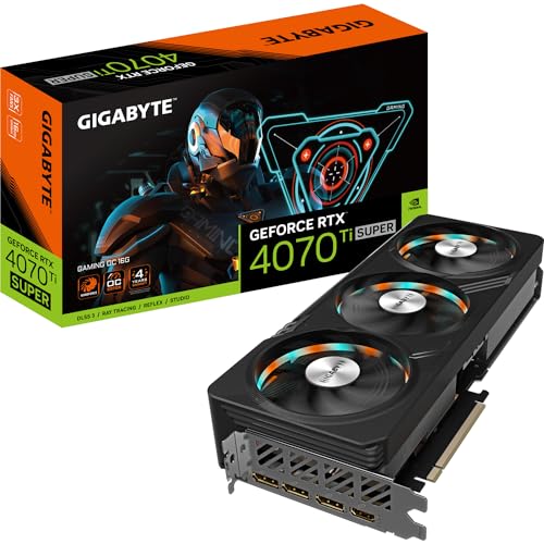 Igabyte - Scheda Grafica Geforce Rtx 4070 Ti Super Gaming Oc, 2655 Mhz, 16 Gb Gddr6X 21000 Mhz 256-Bit Di Memoria, Pci-E 4.0, 3 Dp 1.4, 1 Hdmi 2.1A, N