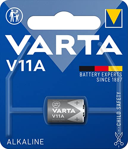 Varta V11A-Lr11-A/E11-Mn11-11A, 04211 101 401, Batteria Alcalina A Bottone, 6 Volts, Diametro 10,2 Mm, Altezza 16,5Mm, Confezione 1 Pila